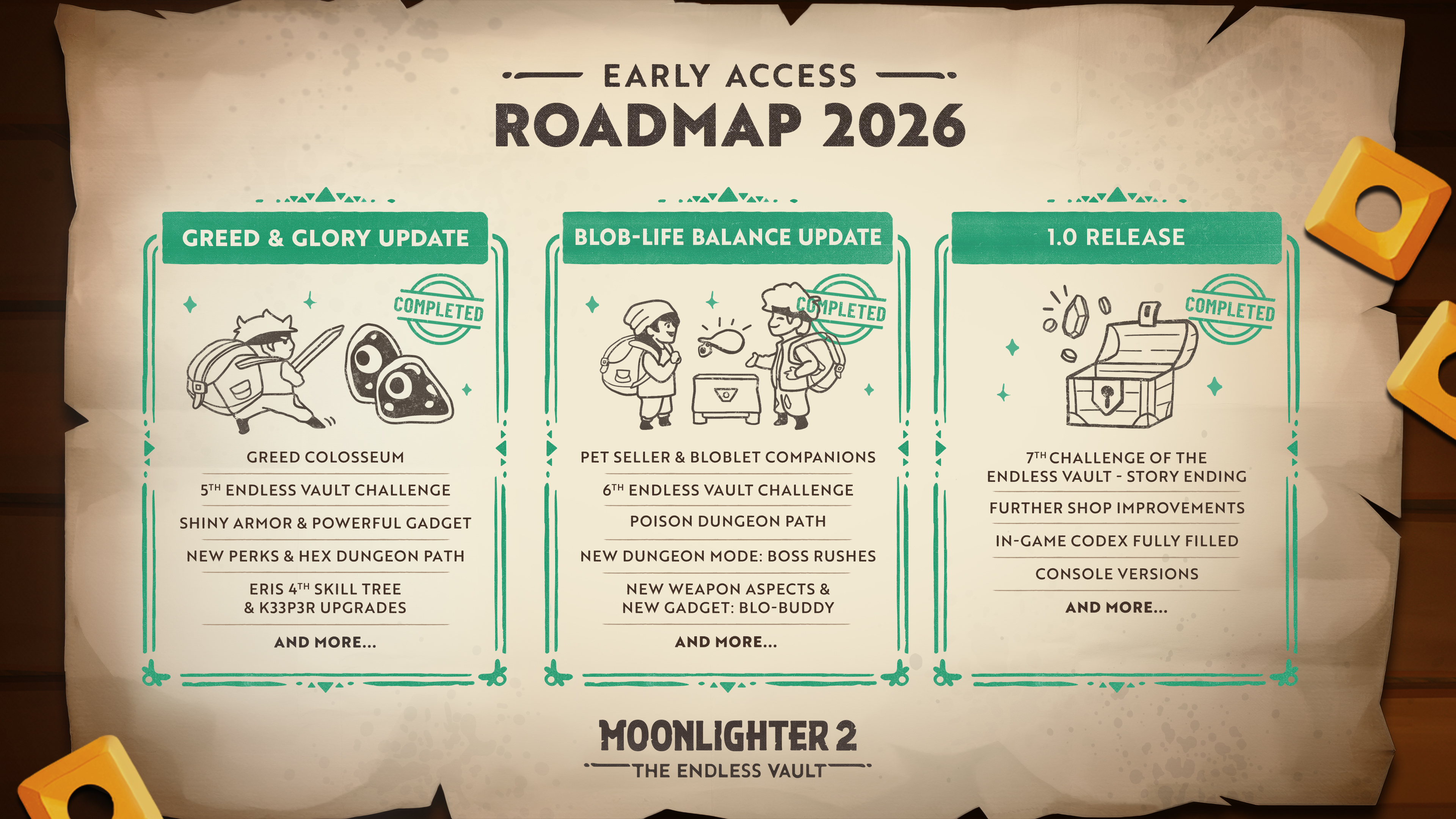 Official Moonlighter 2 Version 1.0 launch artwork
